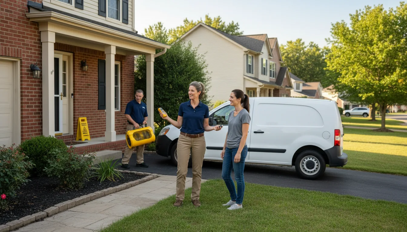 Water restoration image for Water Damage & Restoration Services in Westbrook, TX